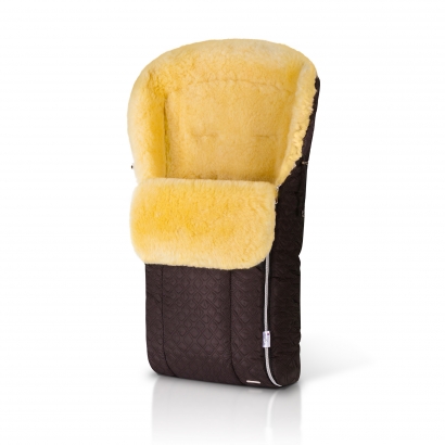 Конверт в коляску меховой Esspero Nicolas Leatherette (натуральная овчина) Chocolat