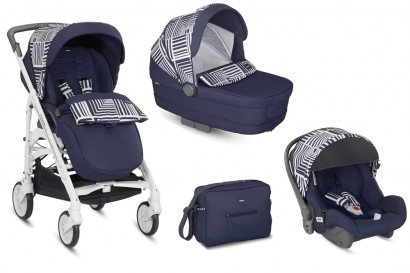 Коляска 3 в 1 Inglesina Trilogy System Optical Коляска 3 в 1 Inglesina Trilogy System Optical (Navy (белое шасси))