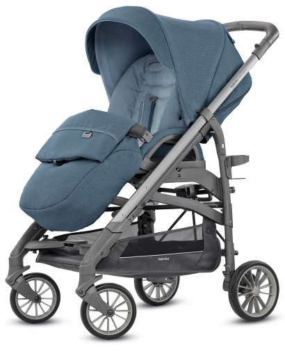 Коляска-трость Inglesina Trilogy All Over Artic Blue (серое шасси)