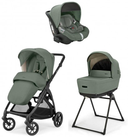 Коляска 3 в 1 Inglesina Electa 2025 (DRW i-Size) с подставкой под люльку Stand Up Murray Green