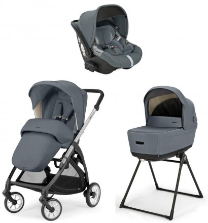 Коляска 3 в 1 Inglesina Electa 2025 (DRW i-Size) с подставкой под люльку Stand Up Union Grey