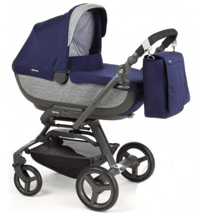Детская коляска 2 в 1 Inglesina Quad System синий/серый