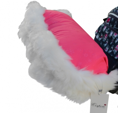 Муфта для рук на коляску Esspero Maria (Натуральный мех) Pink