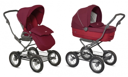 Детская коляска 2 в 1 Inglesina Sofia (шасси Ergo Bike) Ruby Red