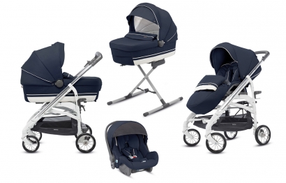 Коляска 3 в 1 Inglesina Trilogy Plus System Quattro Lipari/Chrome White