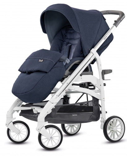 Коляска-трость Inglesina Trilogy All Over Imperial Blue (белое шасси)