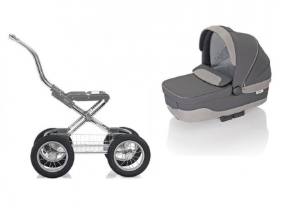 Коляска для новорожденных Inglesina Sofia Comfort Chrome/Slate (AE10G6100B) Argento